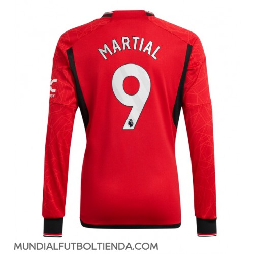Camiseta Manchester United Anthony Martial #9 Primera Equipación Replica 2023-24 mangas largas